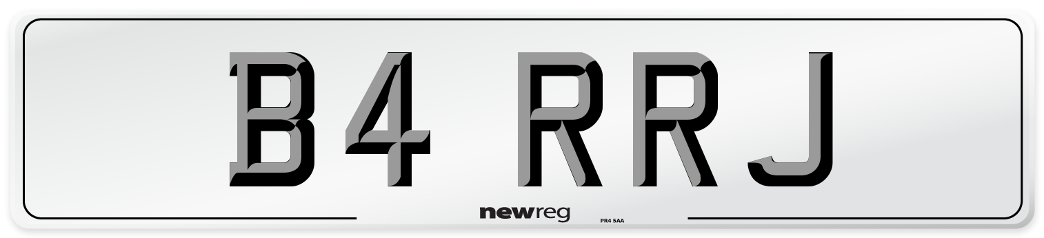 B4 RRJ Number Plate from New Reg